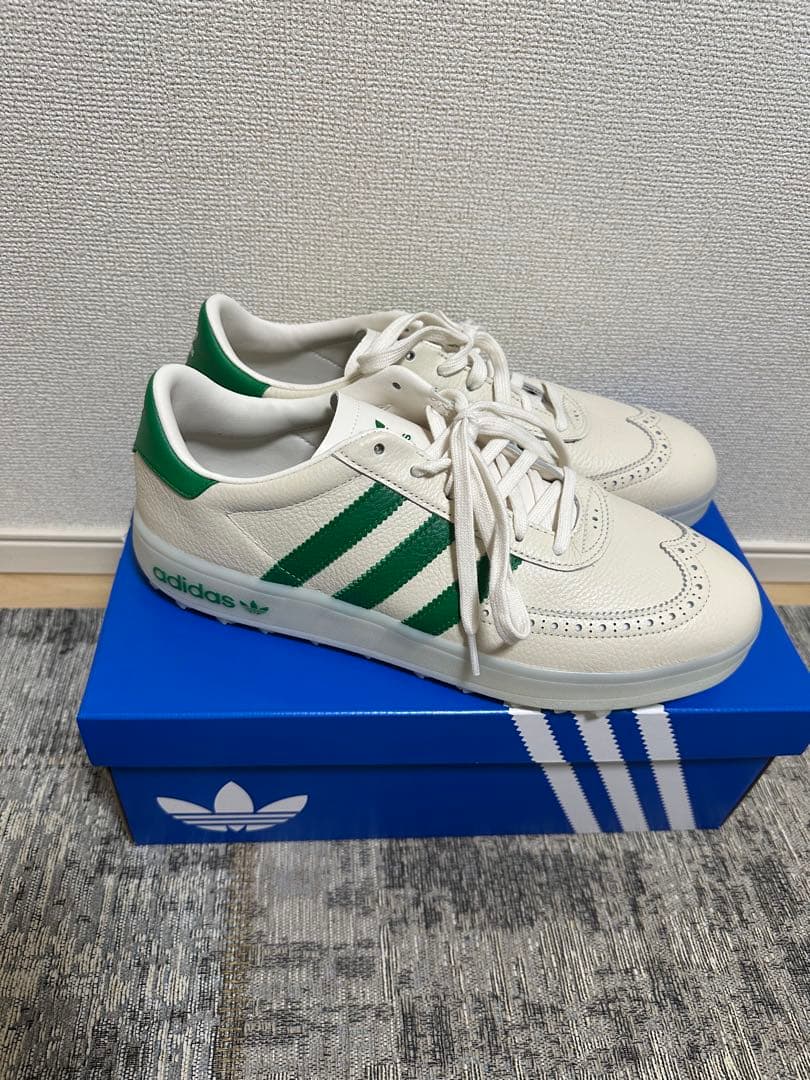 adidas ゴルフシューズ　ホワイト/グリーン