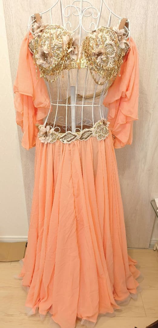 ピンク オリエンタル衣装 ベリーダンス 　フラワー