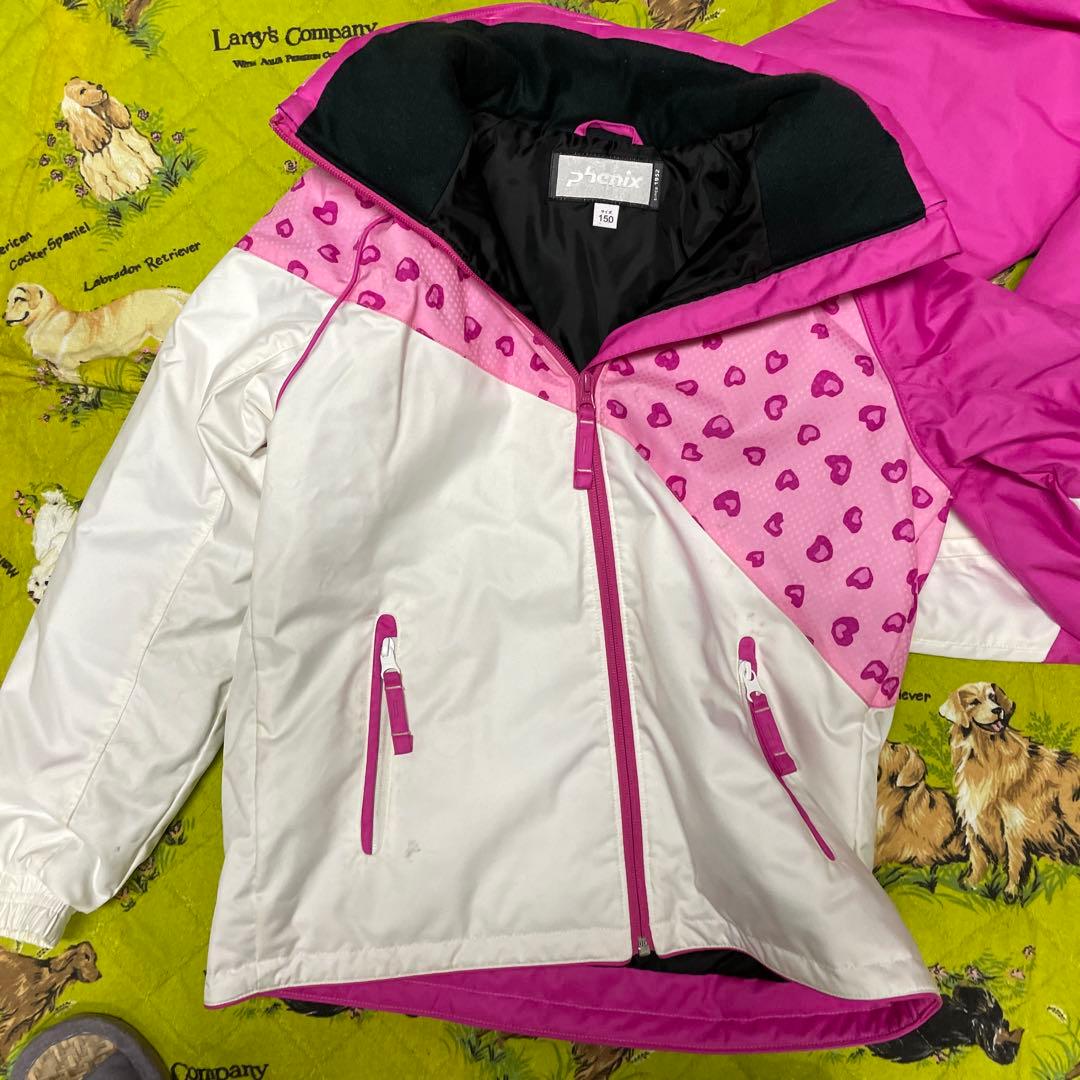 【美品】フェニックス スキーウェア上下セット150cm手袋付き