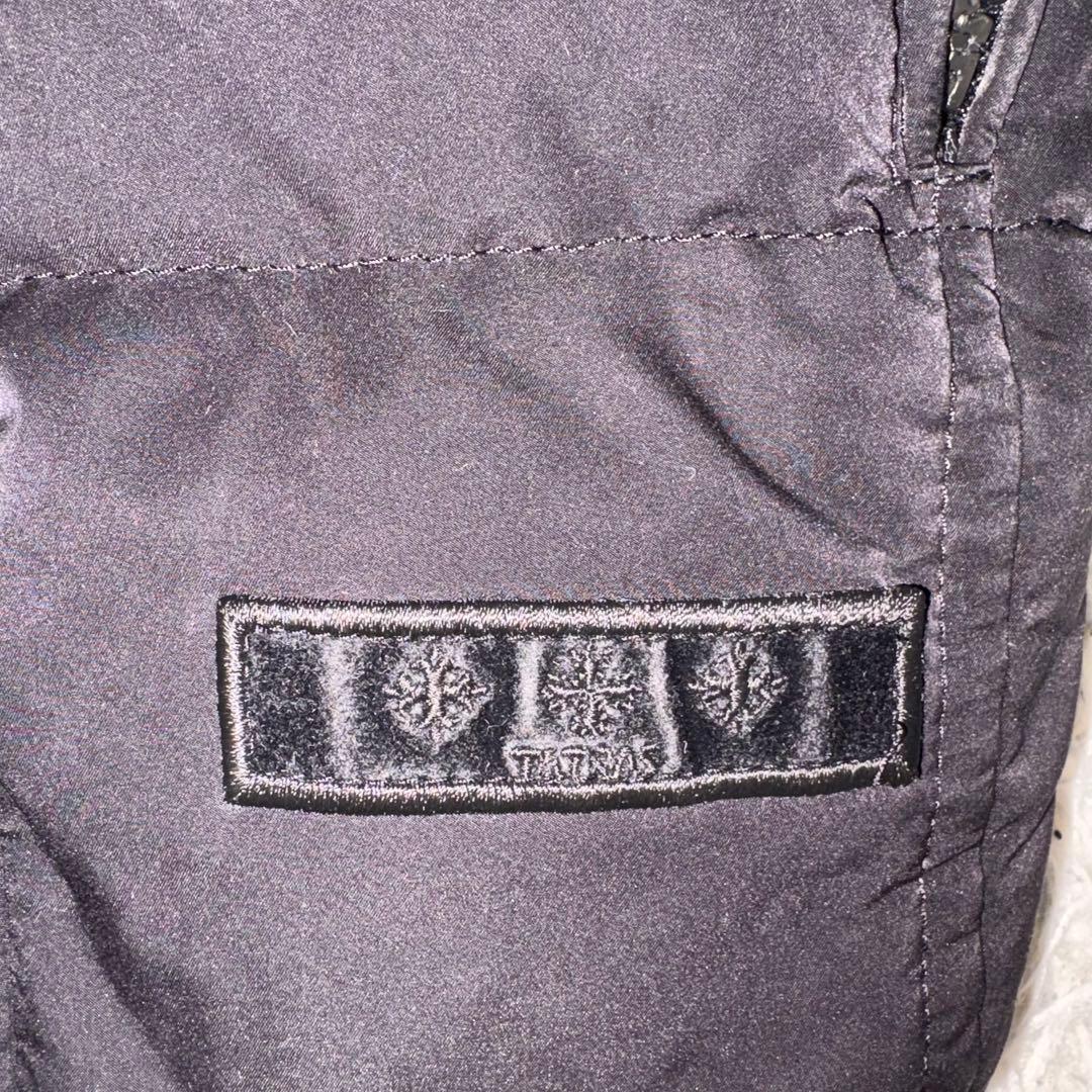 【TATRAS】タトラス フード付き ブラック ダウンベスト サイズ03