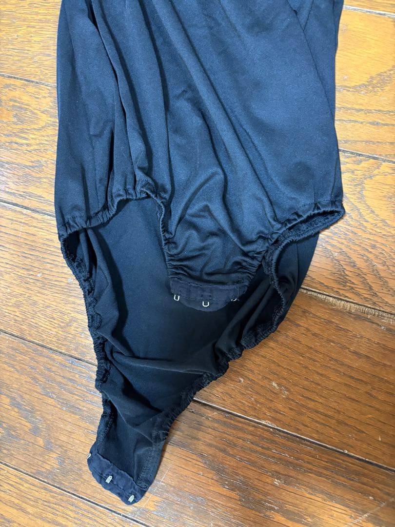 社交ダンス用 黒花柄ドレス