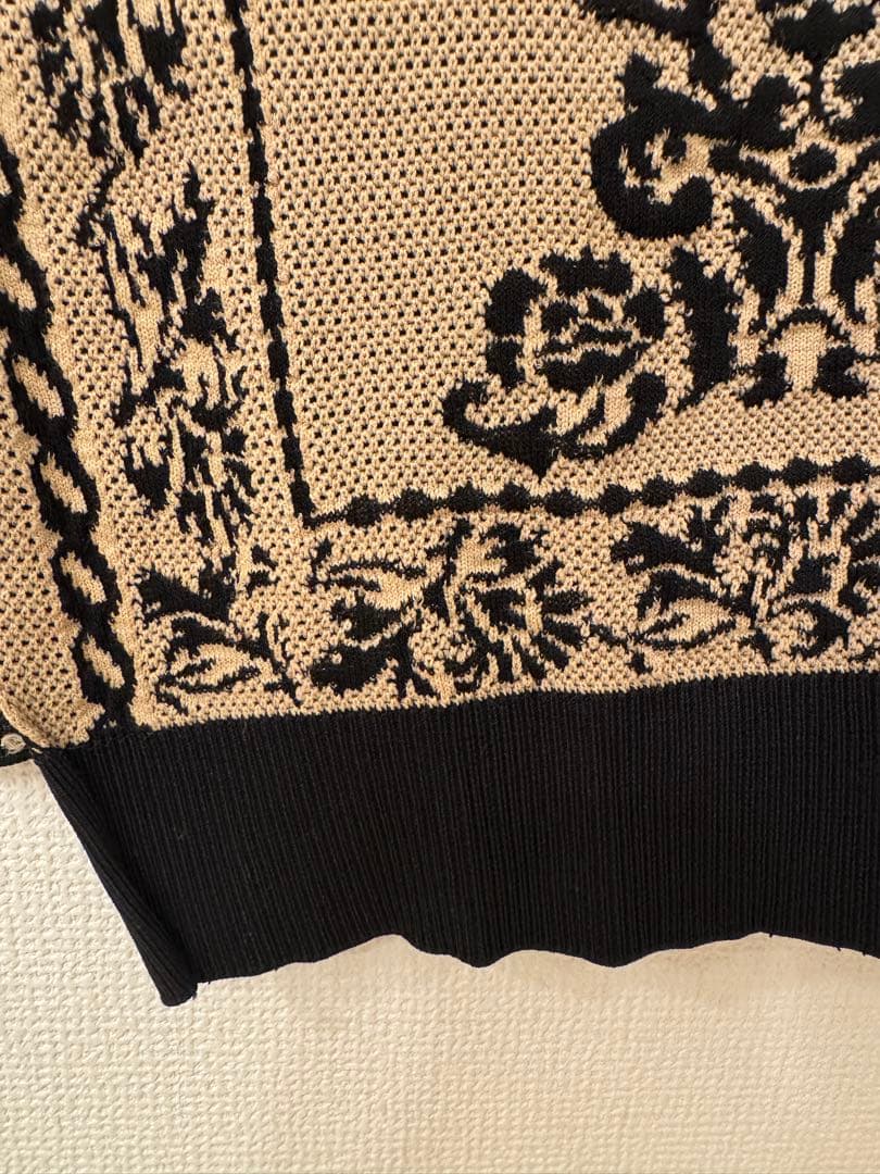 トップス MEDI REVERSIBLE VINTAGE FLOWER KNIT VEST