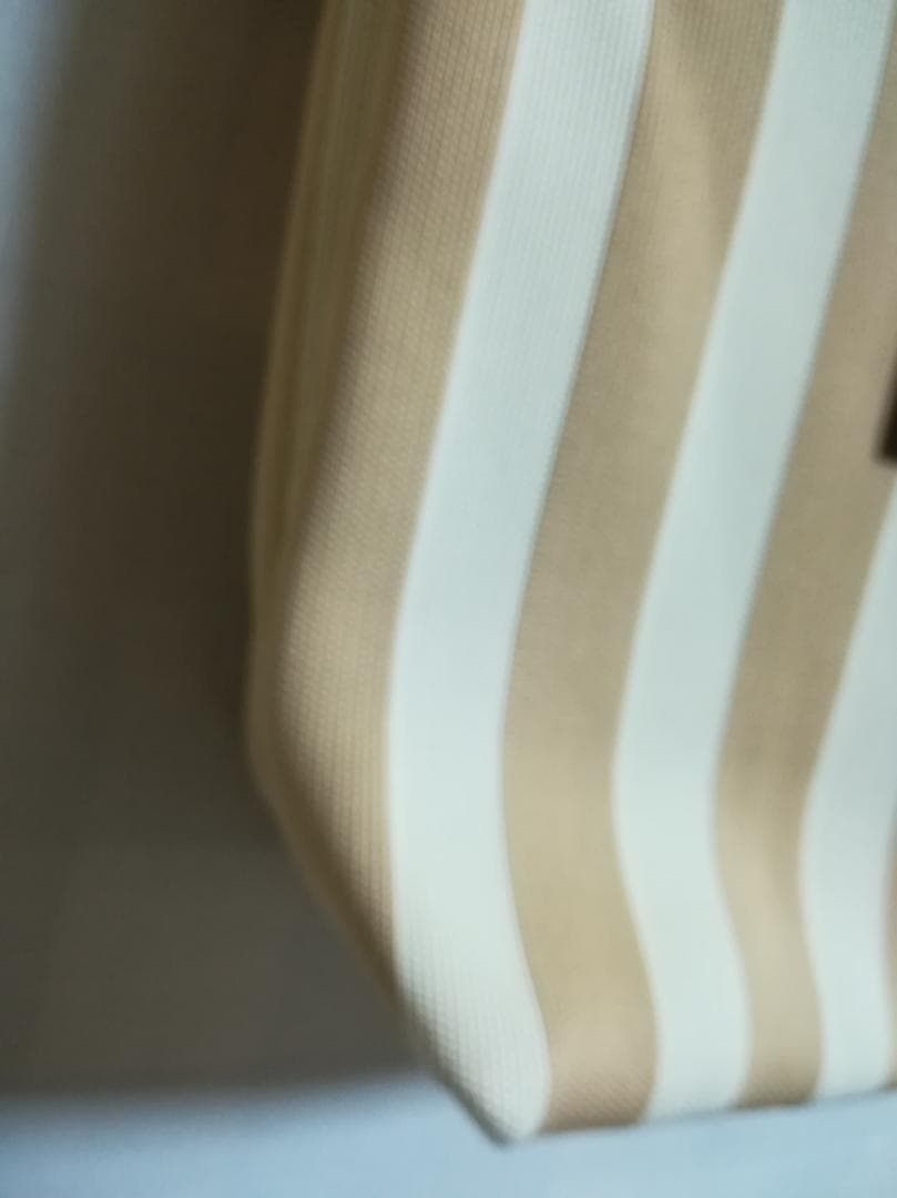 PEARLY GATES 2WAYストライプ トートバッグ ベージュ