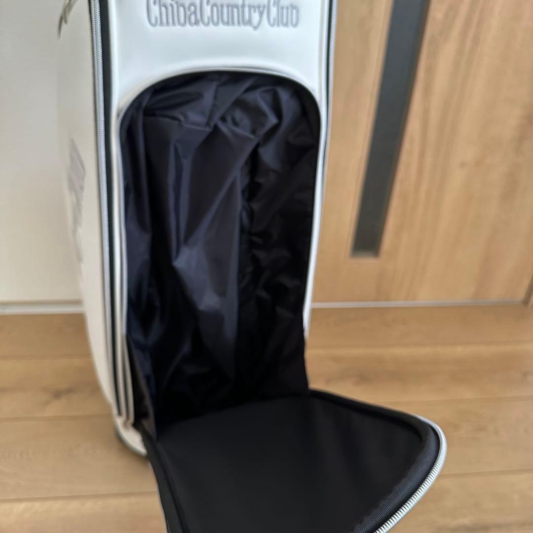 美品 千葉カントリークラブ キャディバッグ 8.5型 ホワイト