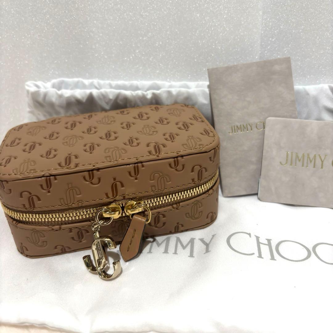 【未使用 】JIMMY CHOO ジュエリーケース ロゴ型押し ポーチ 小物入れ