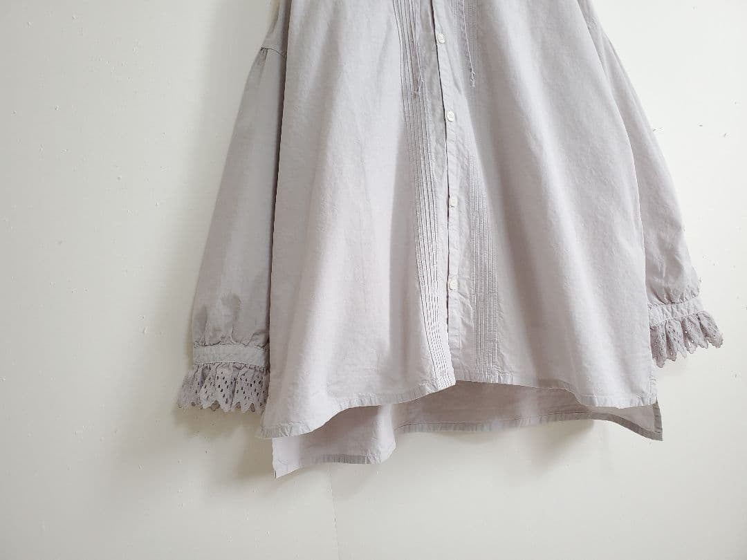 新品✨ grin CLダンプピンタックシャツ アイスグレー