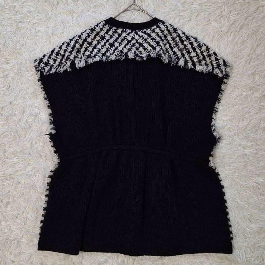 Ballsey✨ボールジィ 24AWニットコンビツイード フレンチスリーブジレ