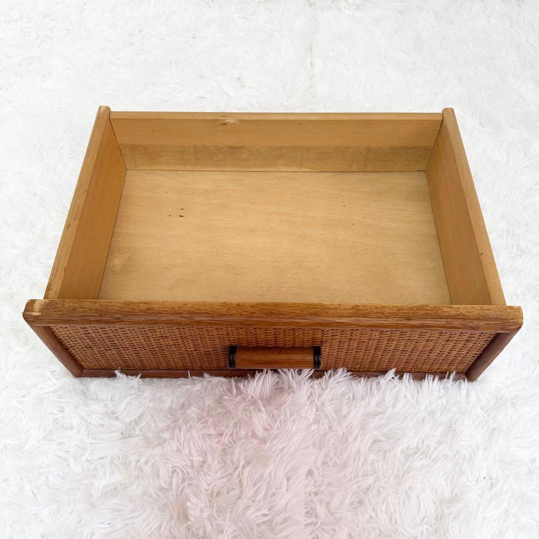 【美品】ラタン 5段チェスト 籐製 引き出し収納 アンティーク