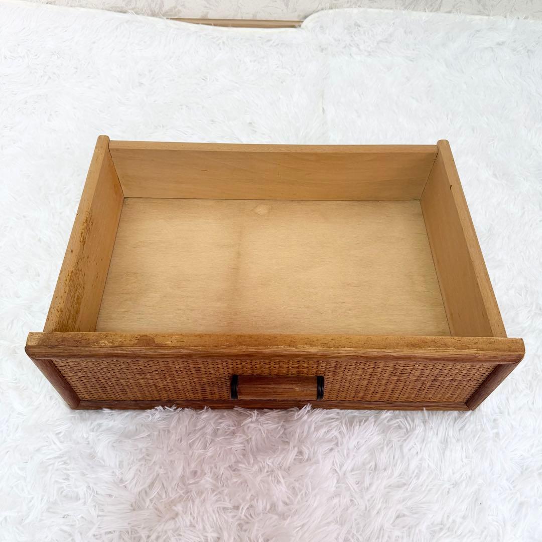 【美品】ラタン 5段チェスト 籐製 引き出し収納 アンティーク