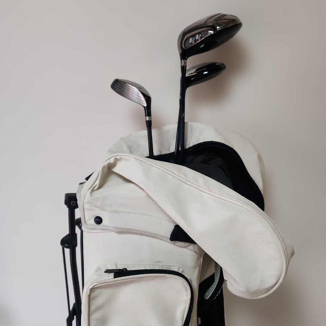 左利き用ゴルフ3点 キャディーバッグ付き
