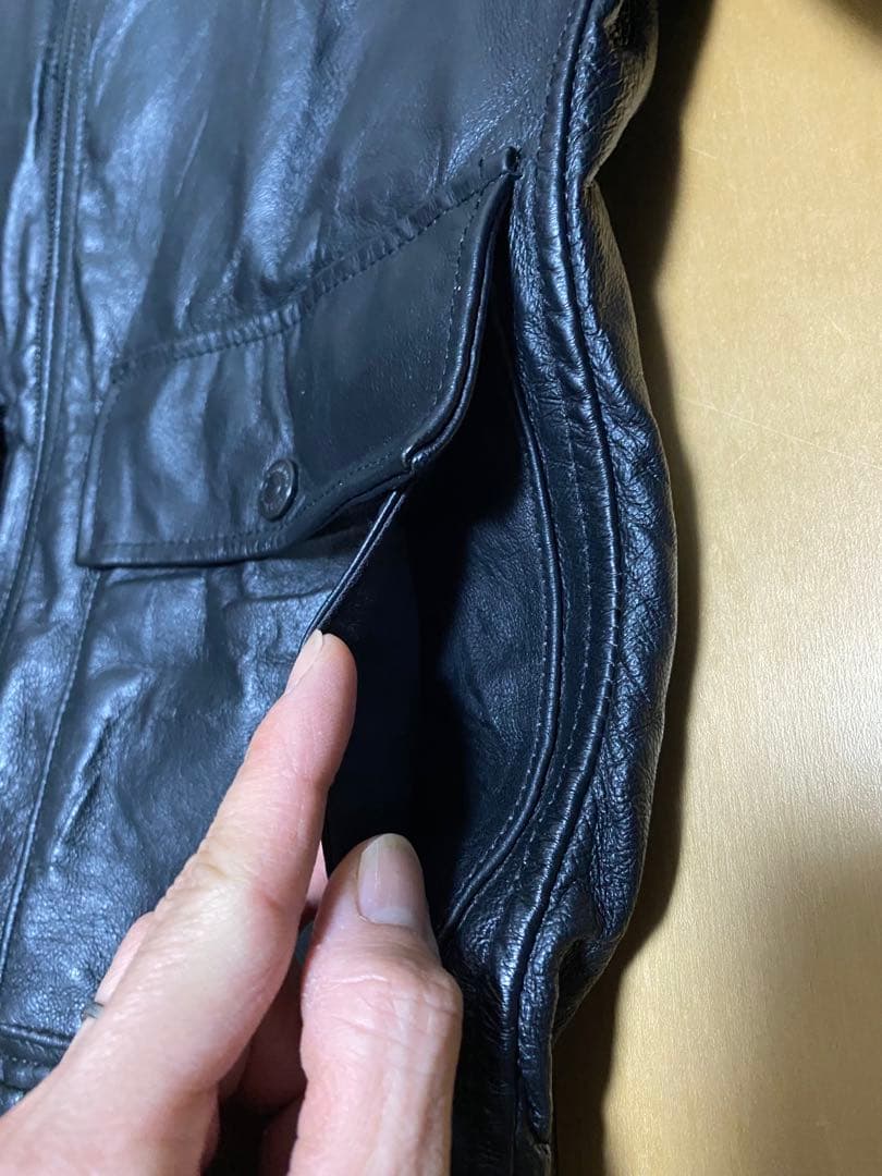 ヒステリックグラマー　スタンドカラー　レザージャケット　オールブラック　Sサイズ