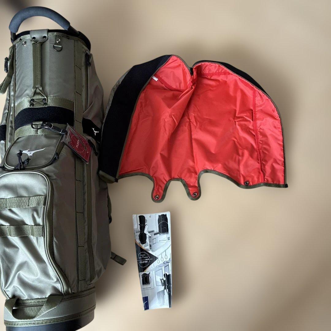 キャディバッグ ミズノ FLOTT 　垂直方向に背負えます　電車移動楽