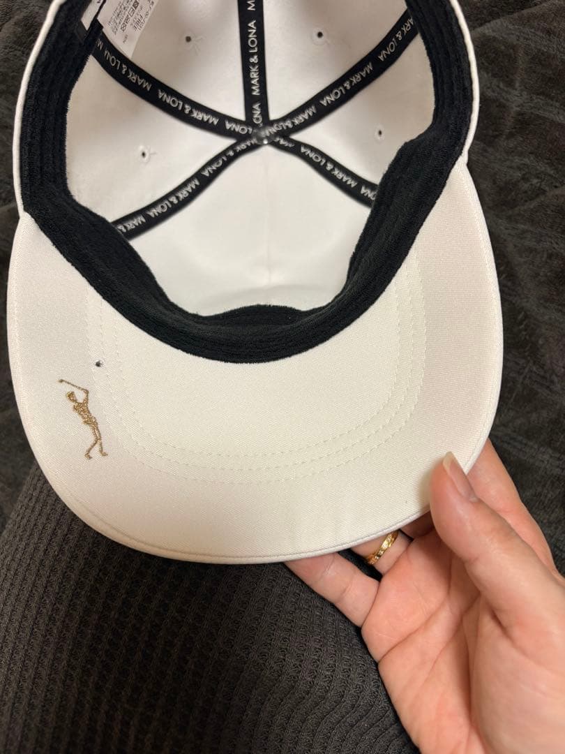 美品！MARK & LONA ゴルフキャップ ホワイト