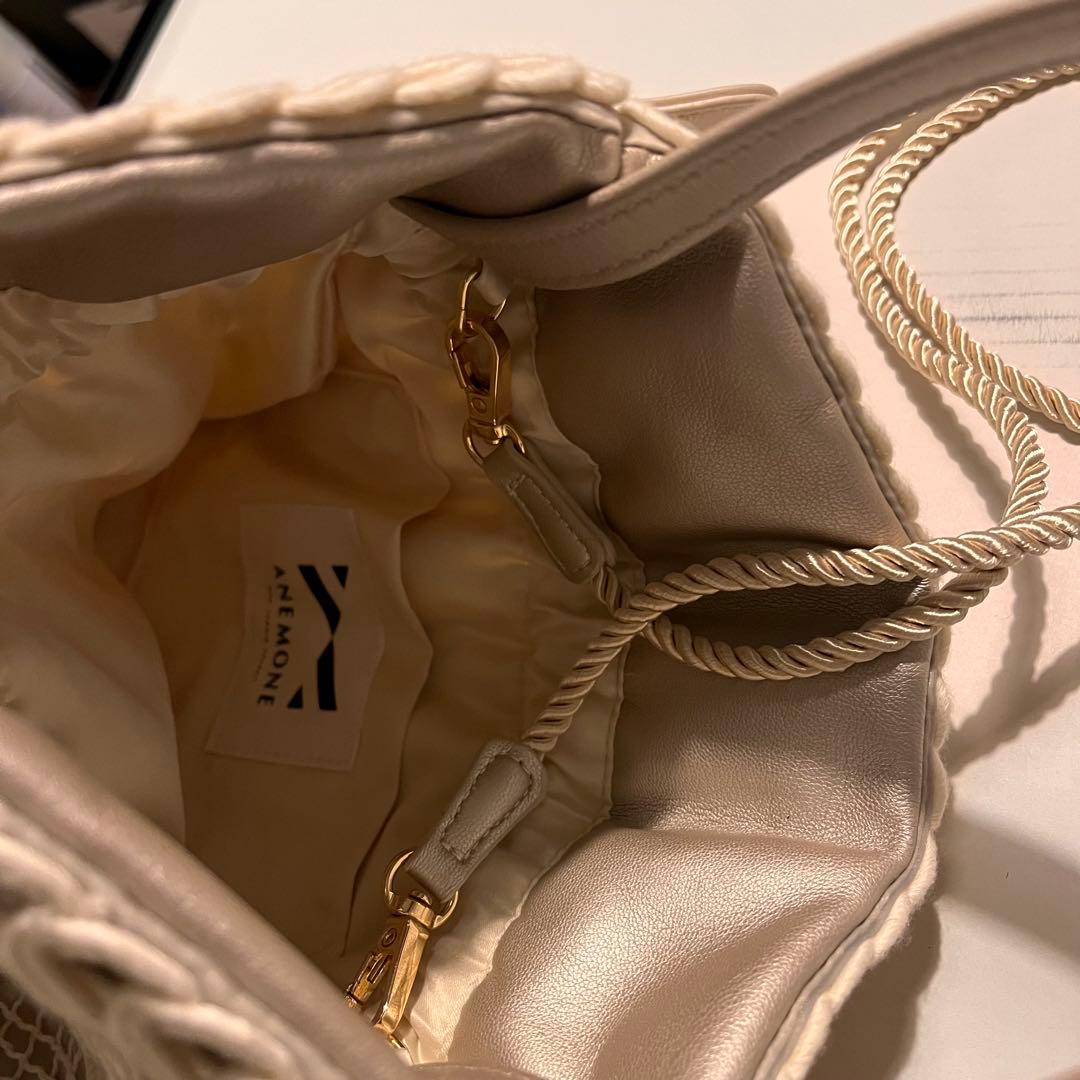 ANEMONE 刺繍巾着2WAYバッグ