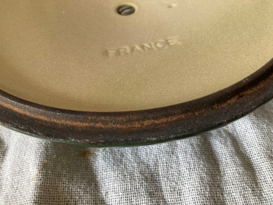 ル・クルーゼ　ココットロンド　18センチ　モスグリーン　希少