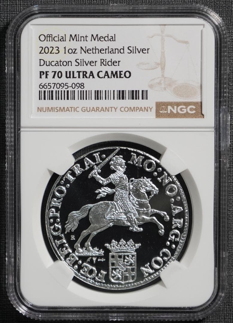 2023年 デュカトン ライダー NGC PF70UC 馬上の騎士 オランダ