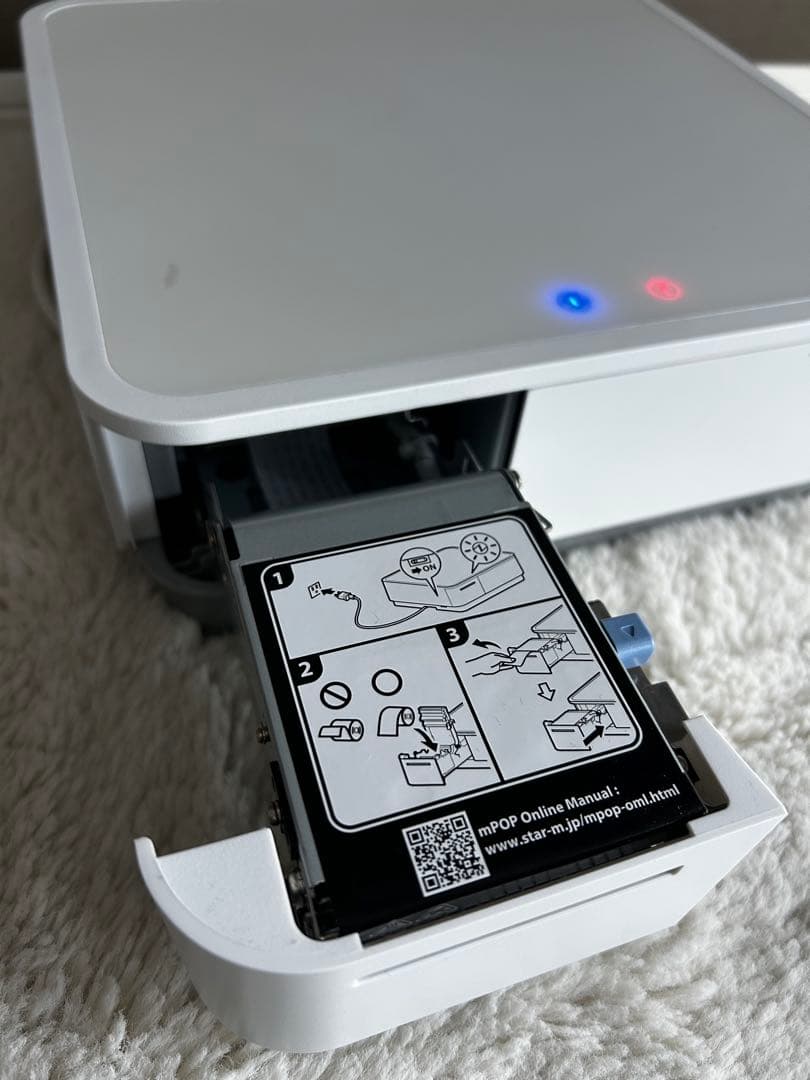 スター精密 キャッシュドロアー体型レシートプリンターPOP10-WHT-JP