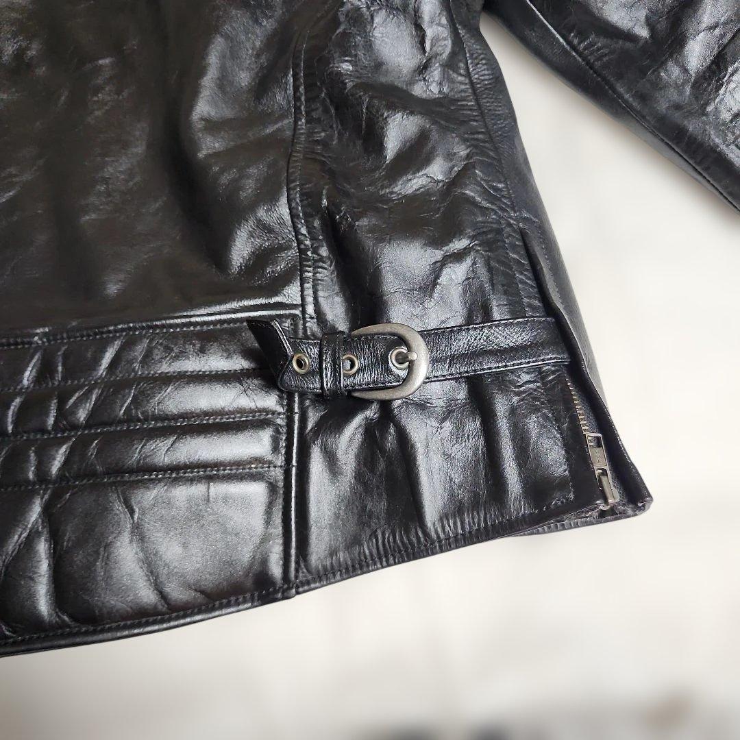 ブラックライダースジャケット　3L