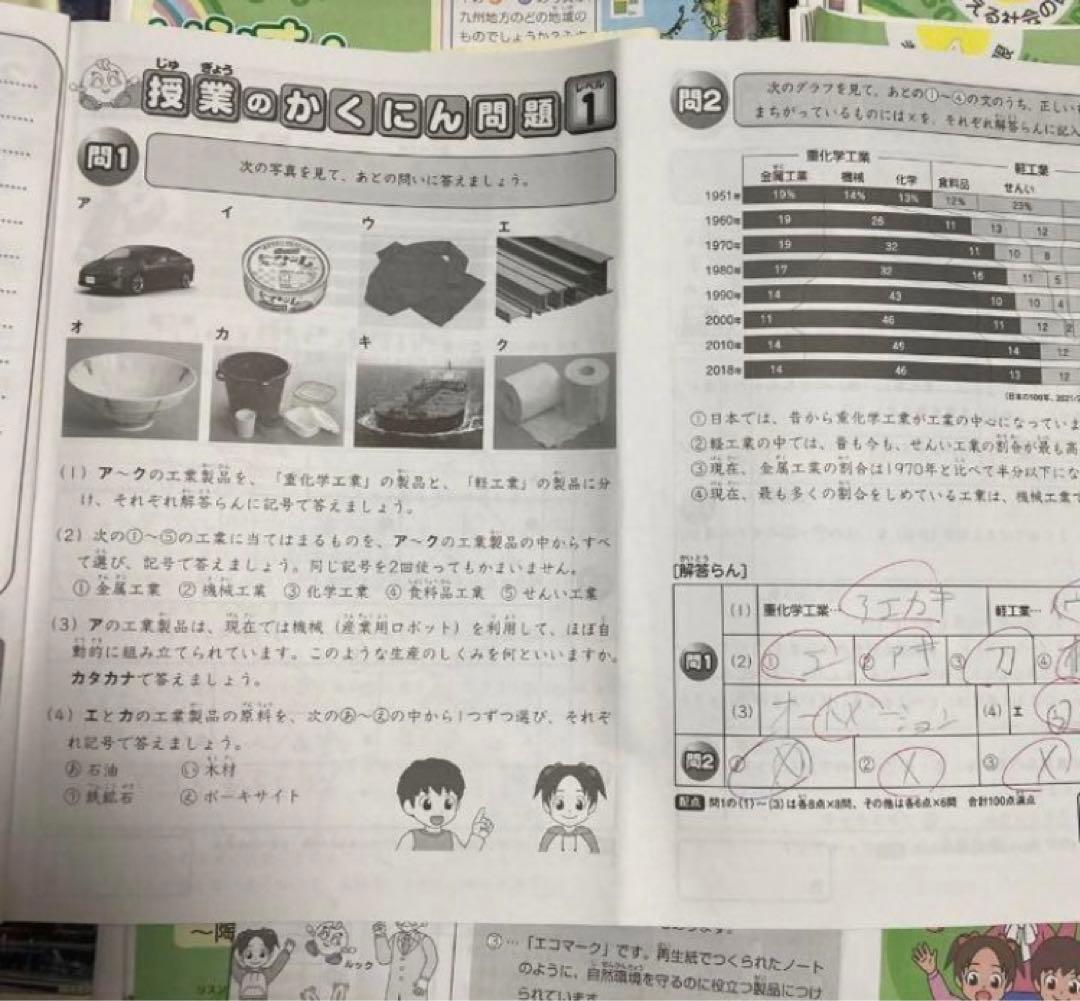 サピックス小4 社会デイリー2021年度版01-36通常授業テキスト1年分です。