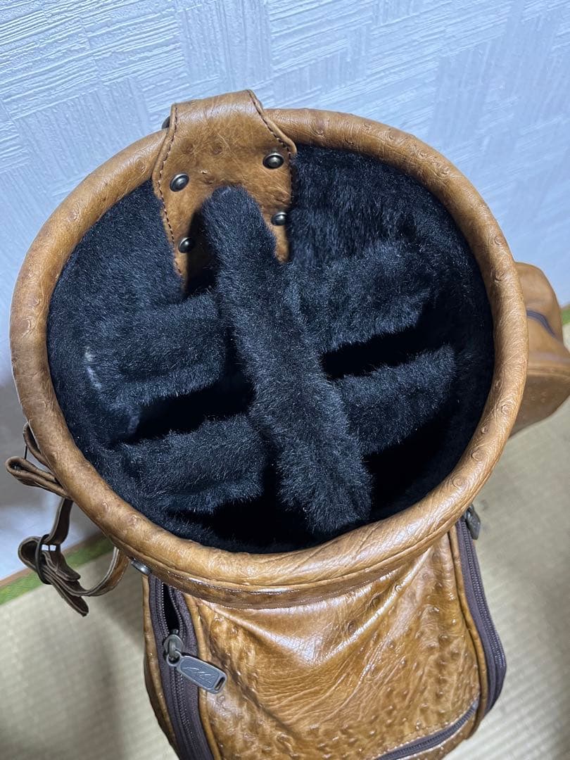 稀少品!　AXEL　アクセル　オストリッチ　キャディバッグーフード付属