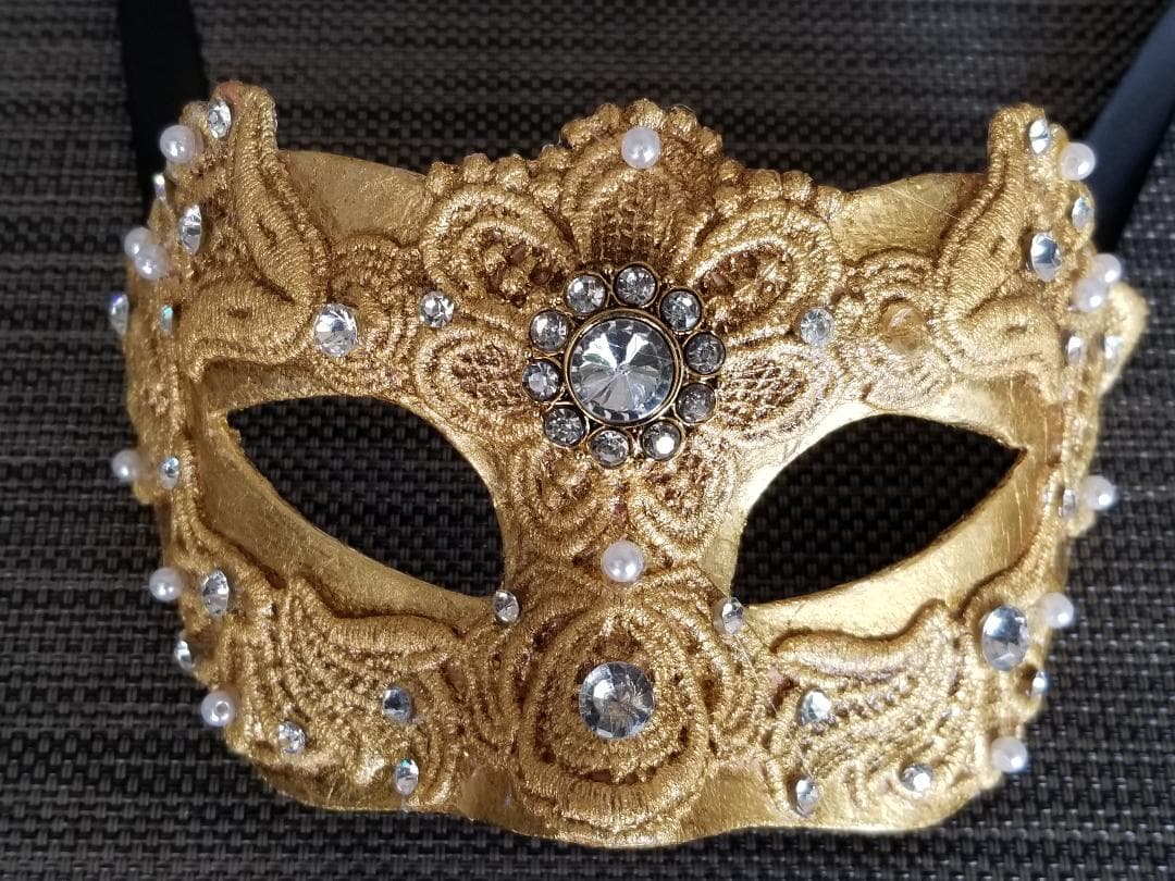 ベネチアンマスク Colombina Macrame Gold