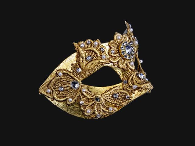 ベネチアンマスク Colombina Macrame Gold