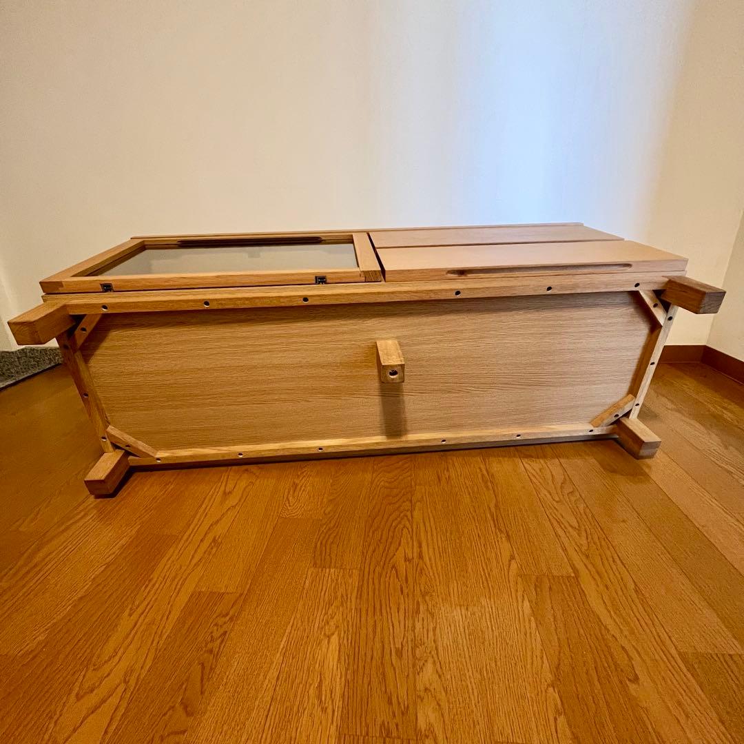 無印良品 オーク材 AVボード テレビ台 幅110cm 引き出し付き ナチュラル