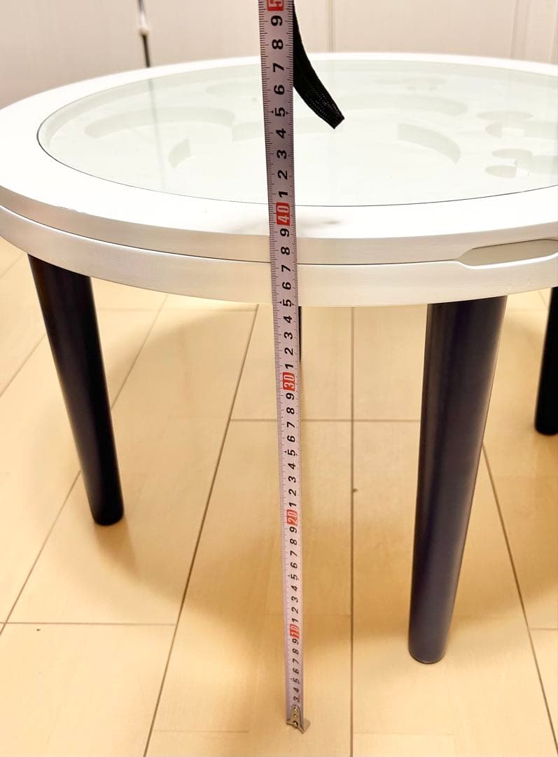 ミッキーマウス/型抜き/ラウンド/ガラステーブル/ディズニー/隠れミッキー/希少