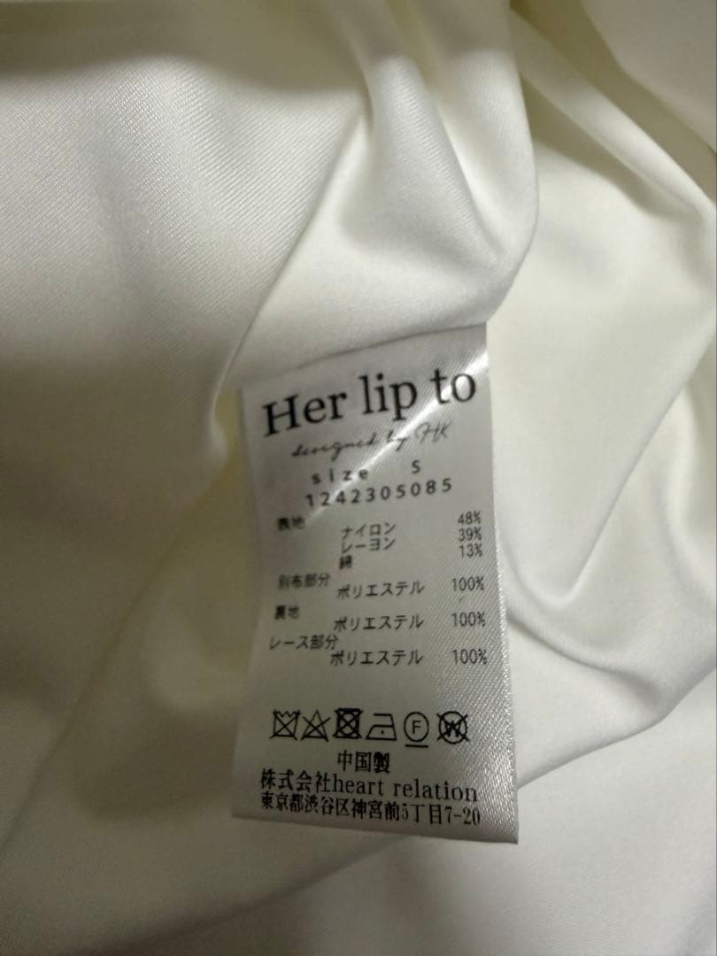 ワンピース herlipto Waltz Floral Lace Belted Dress