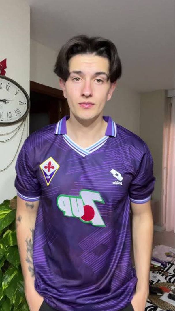 【激レア】ACフィオレンティーナ 92-93 ホーム ユニフォーム 長袖 7UP