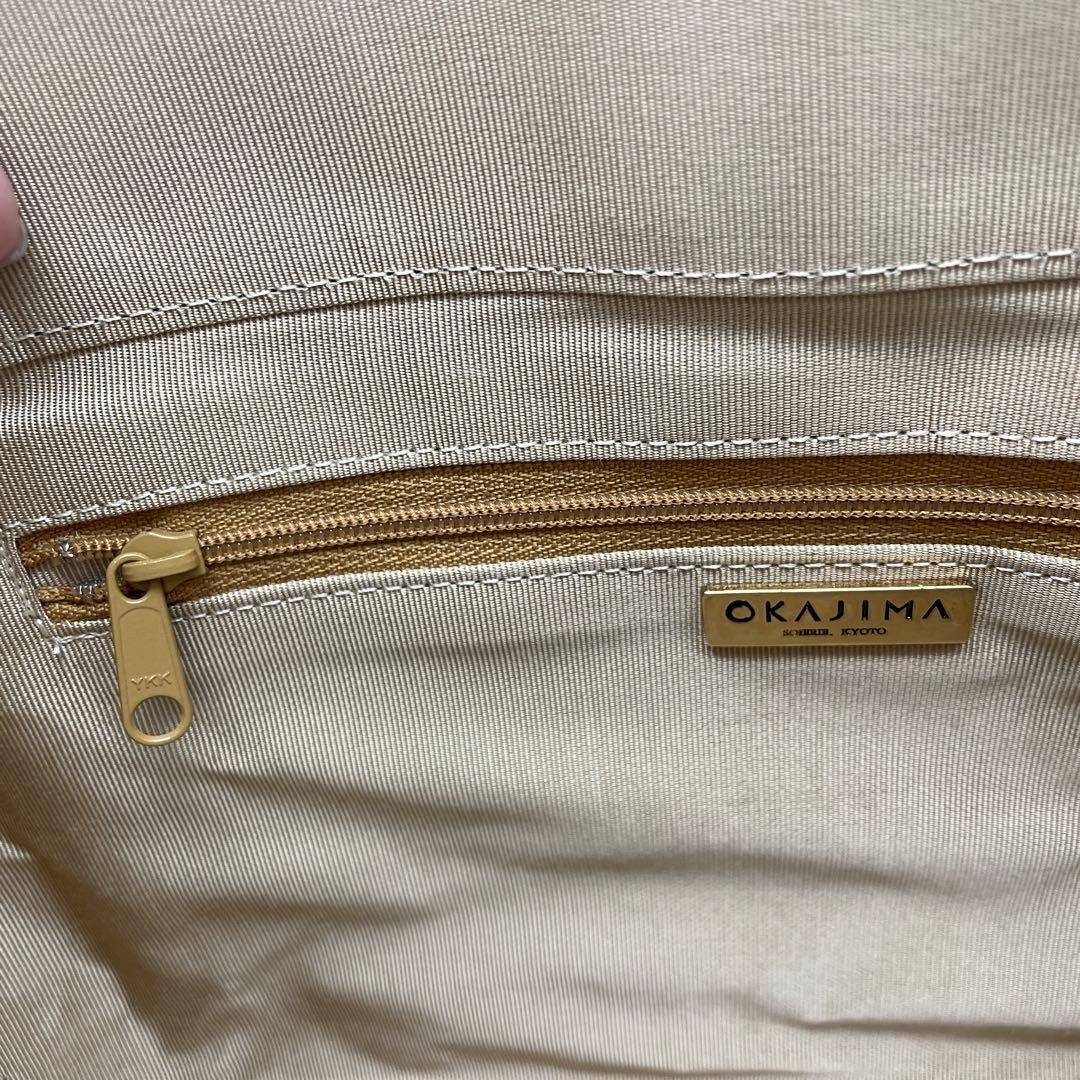 【T36】オカジマ　岡重　ハンドバッグ　和装バッグ　シルク