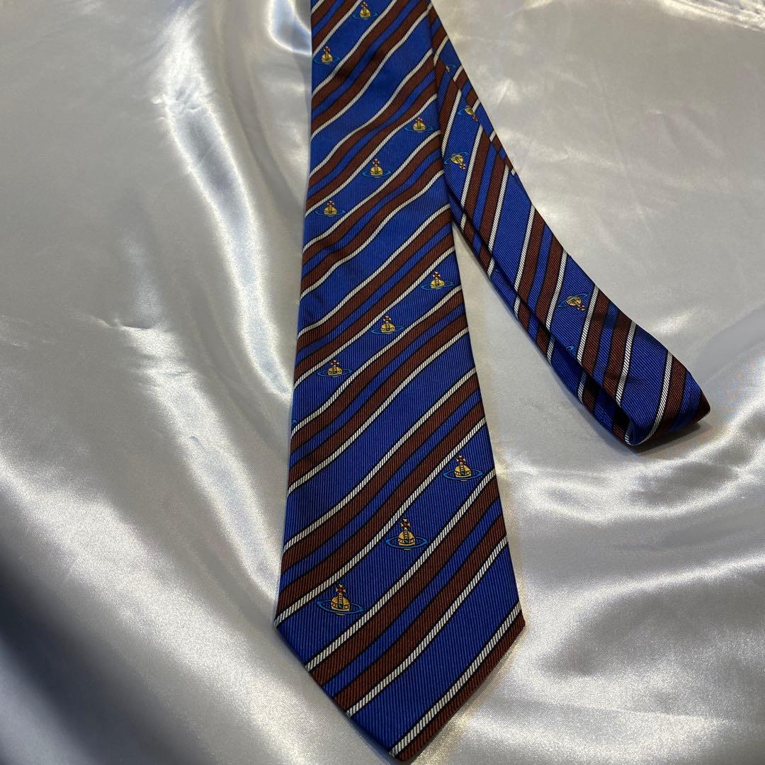 Vivienne Westwood ヴィヴィアン　ストライプシルクネクタイ