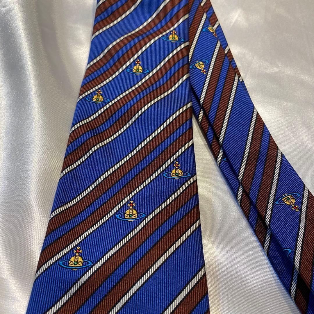 Vivienne Westwood ヴィヴィアン　ストライプシルクネクタイ