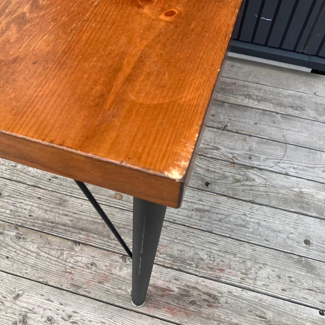 北欧レトロ 三栄 インダストリアル スチール脚 ダイニングテーブル ビンテージ