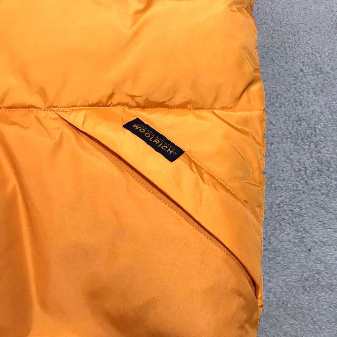 WOOLRICH ウールリッチ　ダウンベスト　ワッペンロゴ　イエロー　2XL