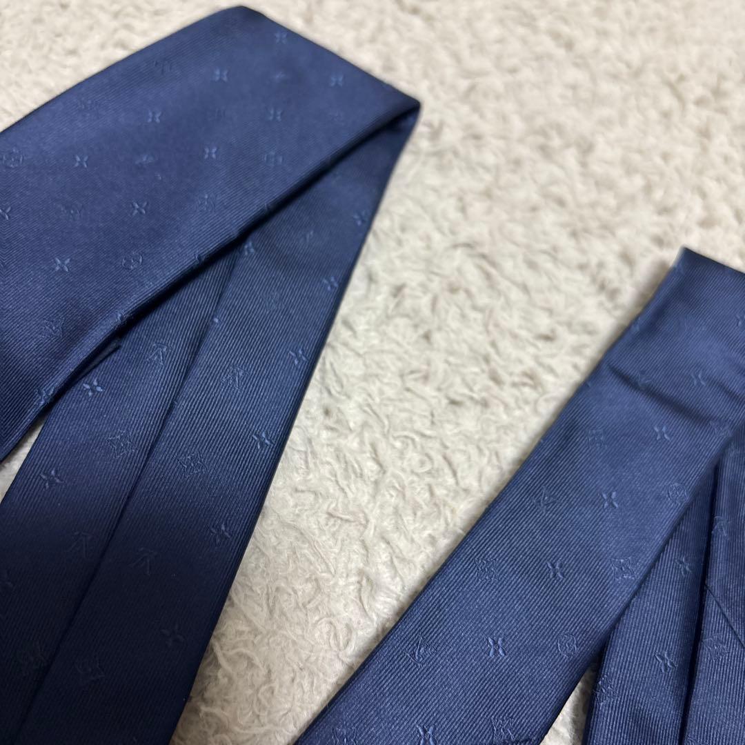 LOUIS VUITTON ネクタイ ネイビー　エブリデイ 刺繍　希少