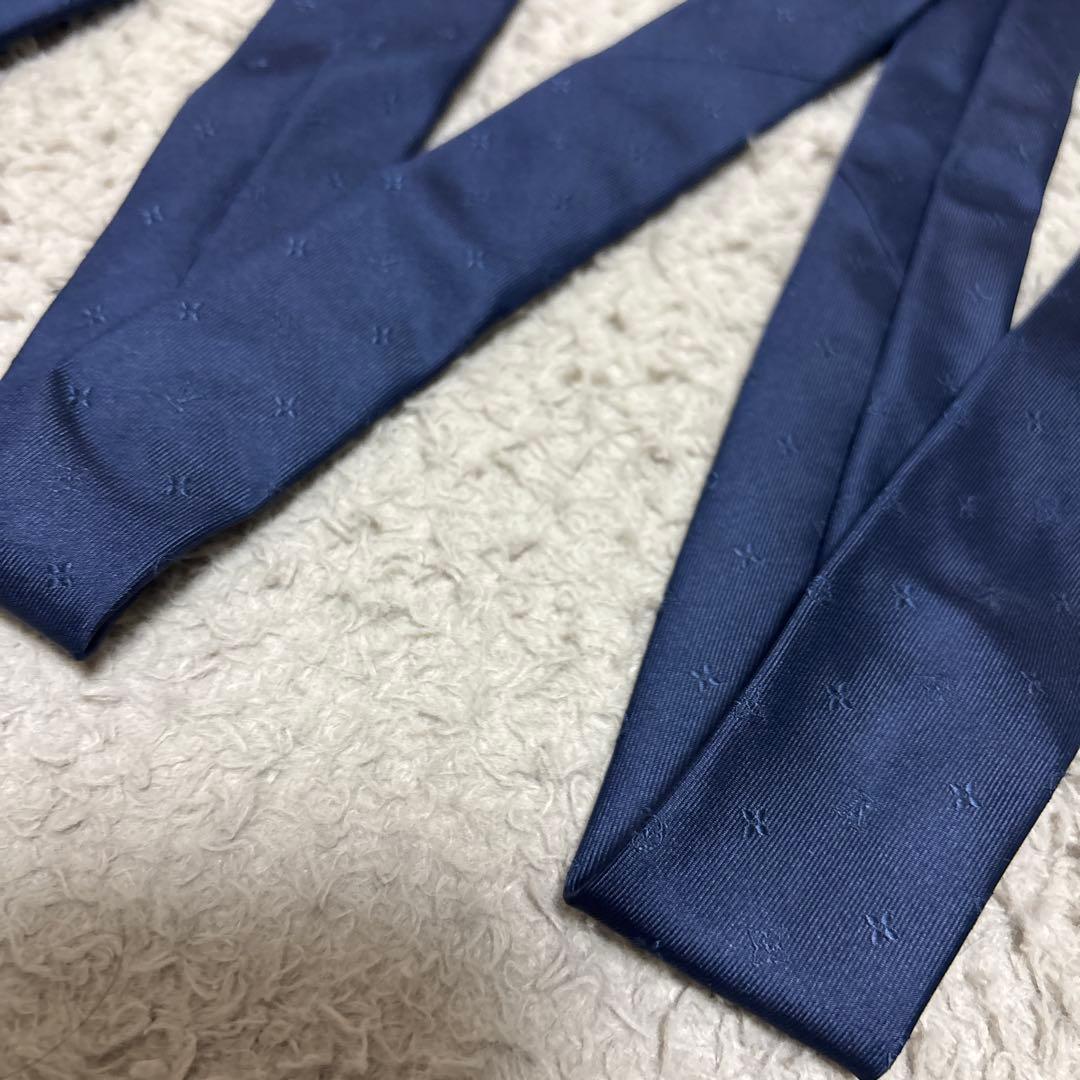 LOUIS VUITTON ネクタイ ネイビー　エブリデイ 刺繍　希少