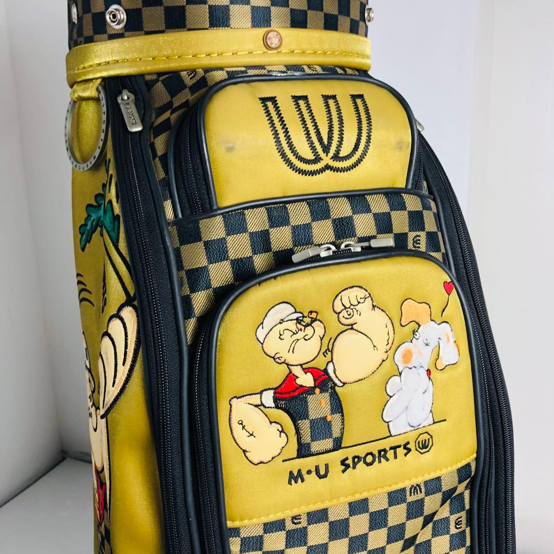 希少 エムユースポーツ☆ポパイ キャディバッグ ゴルフバック カートタイプ