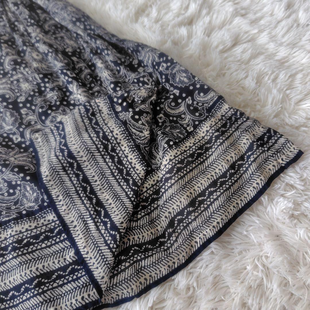 【極美品♡近年モデル】ヌキテパ　エスニックプリントフロントオープンドレス　黒