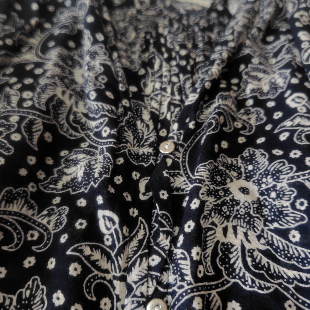 【極美品♡近年モデル】ヌキテパ　エスニックプリントフロントオープンドレス　黒