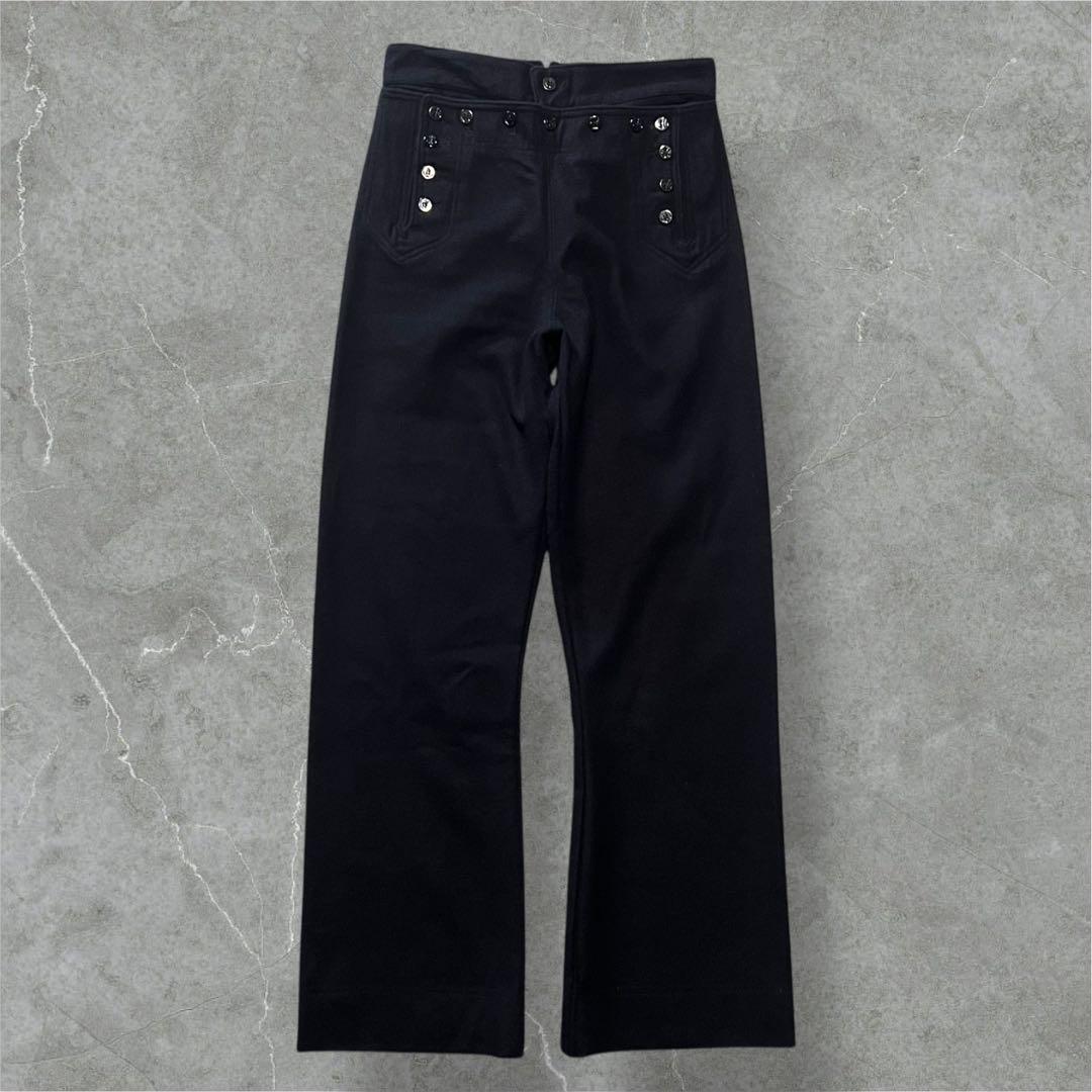 70s 実物アメリカ海軍セーラーパンツ巻きパンツ 13ボタン31Rウール古着