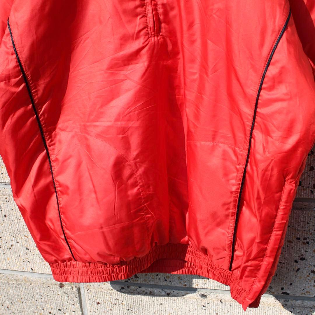 00's adidas GOLF ロゴ刺繍 中綿入り 古着 半袖 プルジャケット