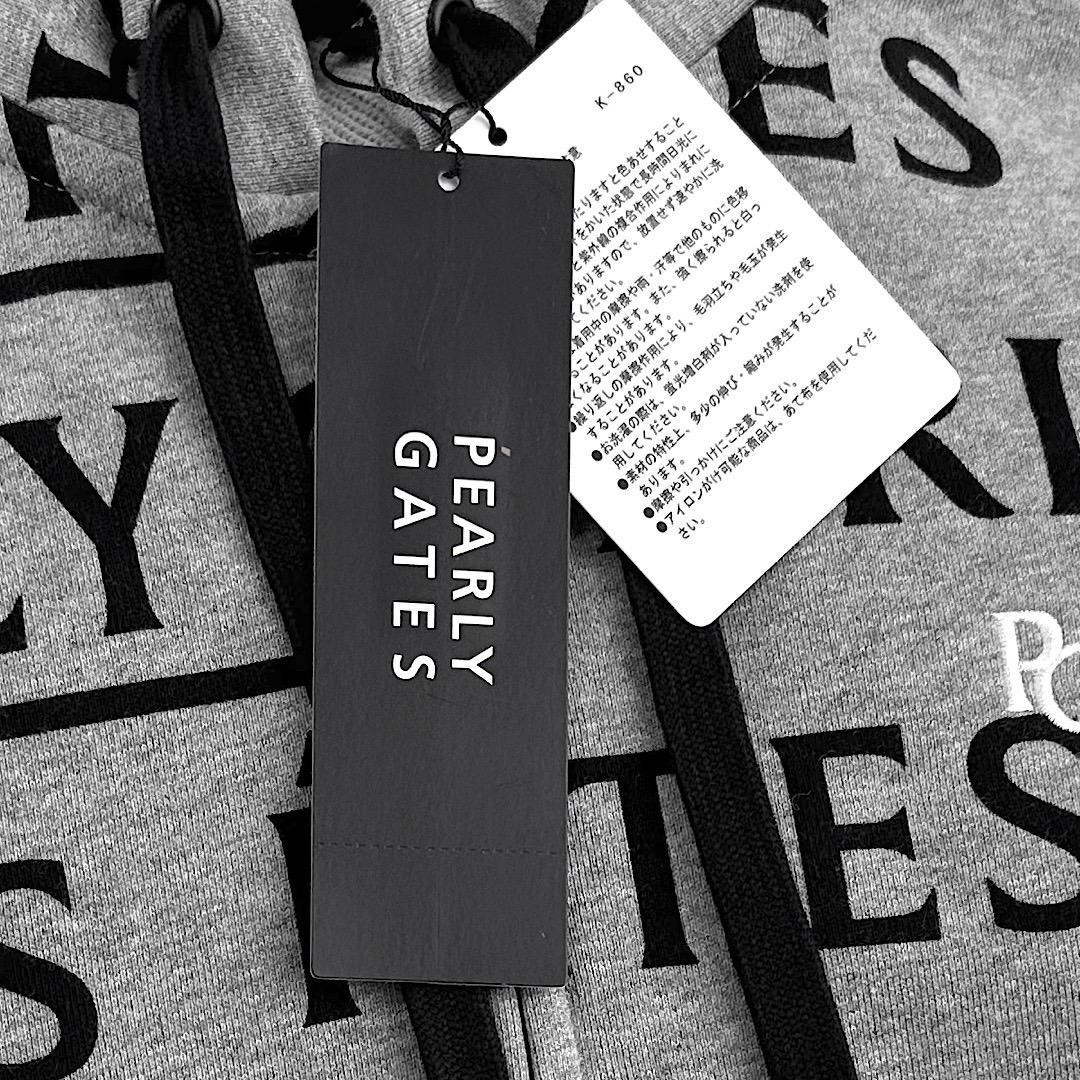 206 新品タグ付き パーリーゲイツ メンズ パーカー サイズ4 M グレー