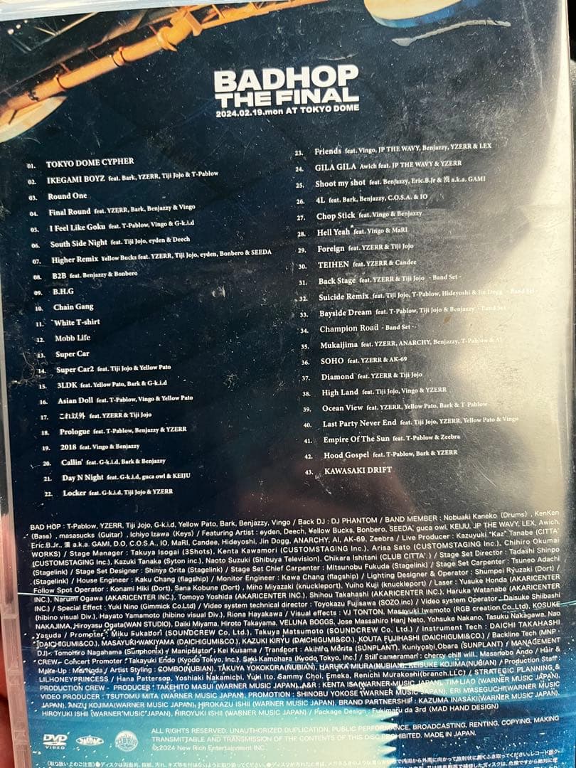 BADHOP THEFINAL ライブDVD