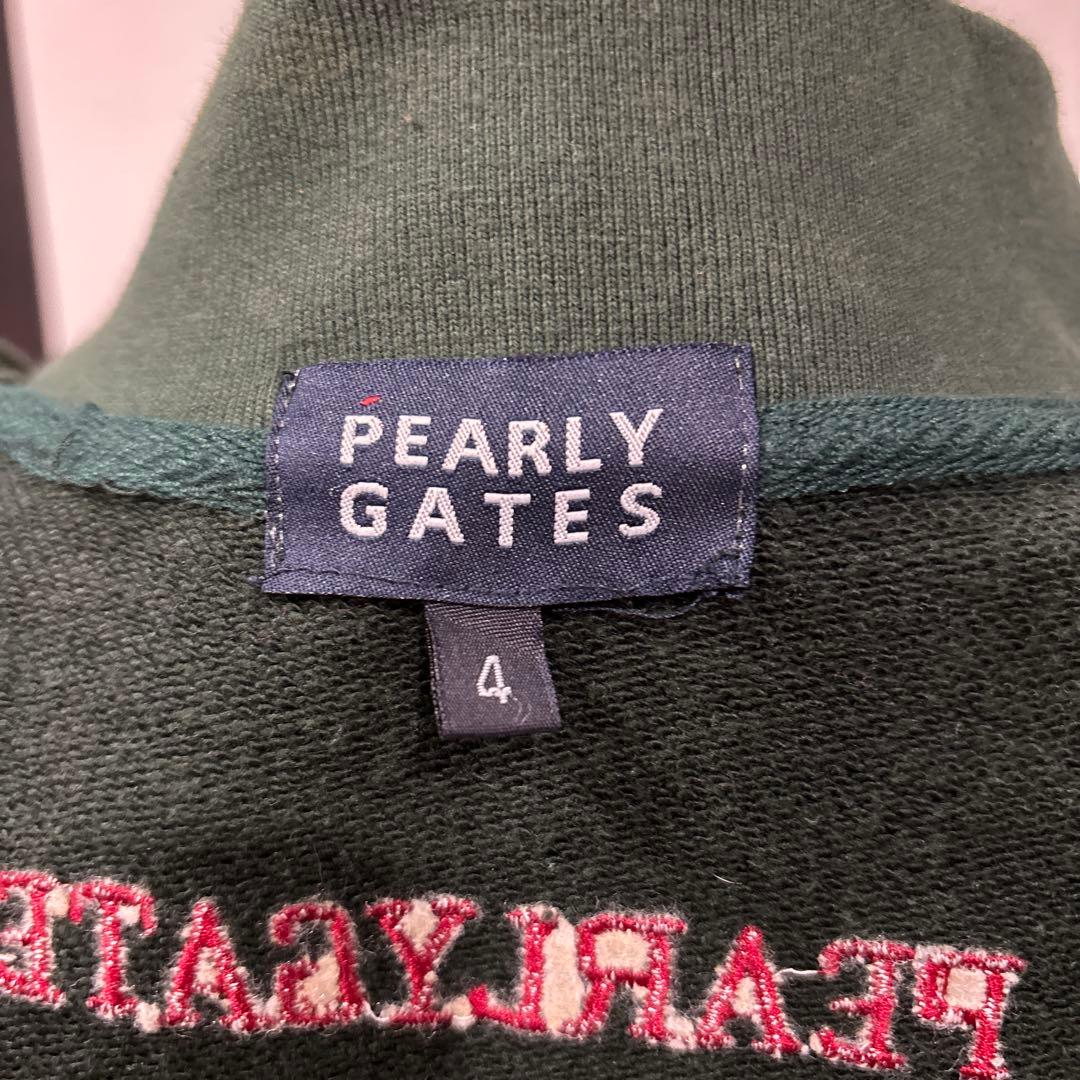 【PEARLY GATES】フルジップスウェットジャケット　ダークグリーン