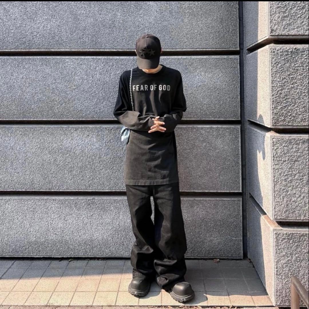 Goar.archive似loose fit oil coating denim