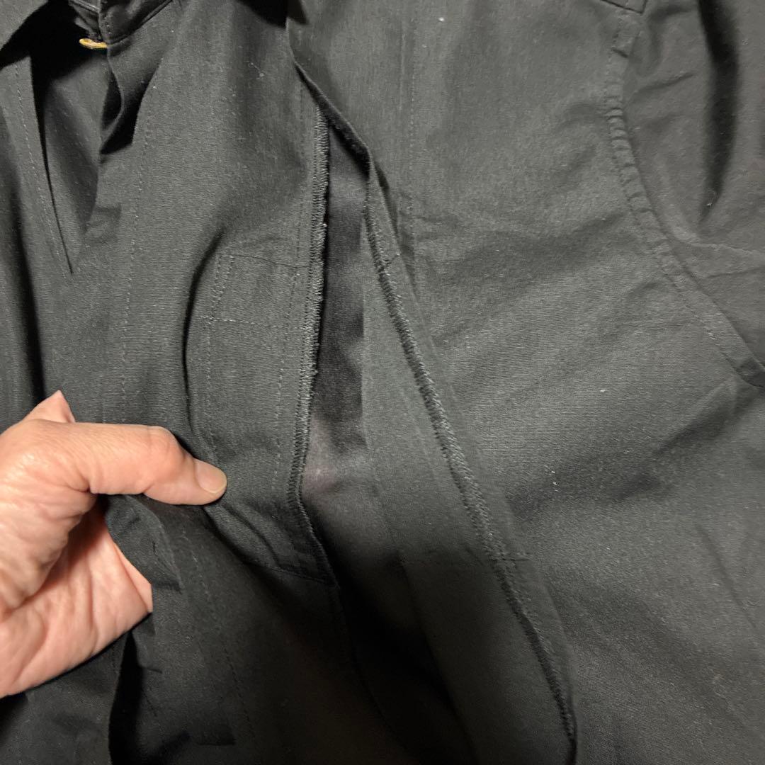 sacai2024黒 プリーツ付き 長袖シャツ