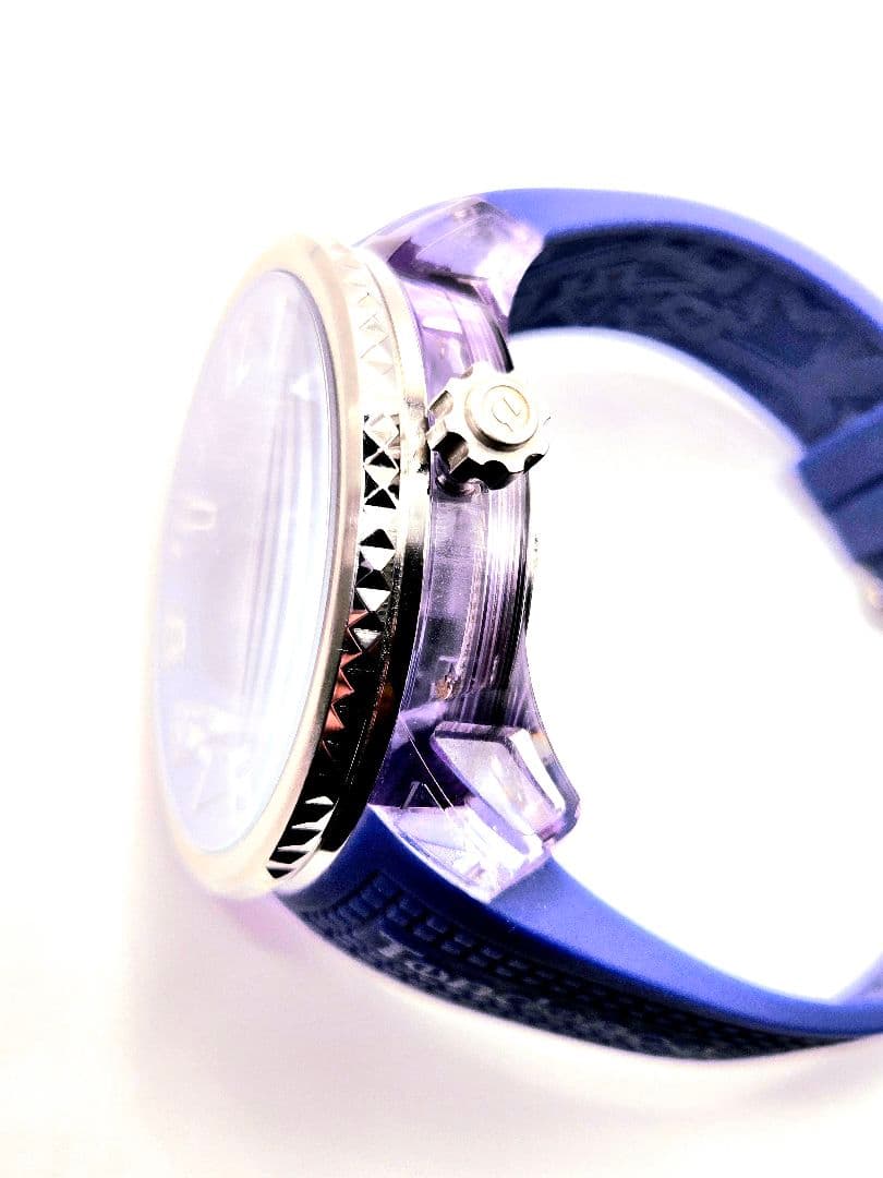 ✩Tendence レインボー FLASH✩ブルー 腕時計 ラバーベルト✩