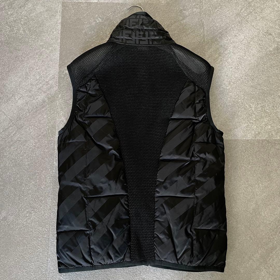 美品★フェンディ　ズッカ　スプリング　ダウンベスト　メッシュ切り替え　44