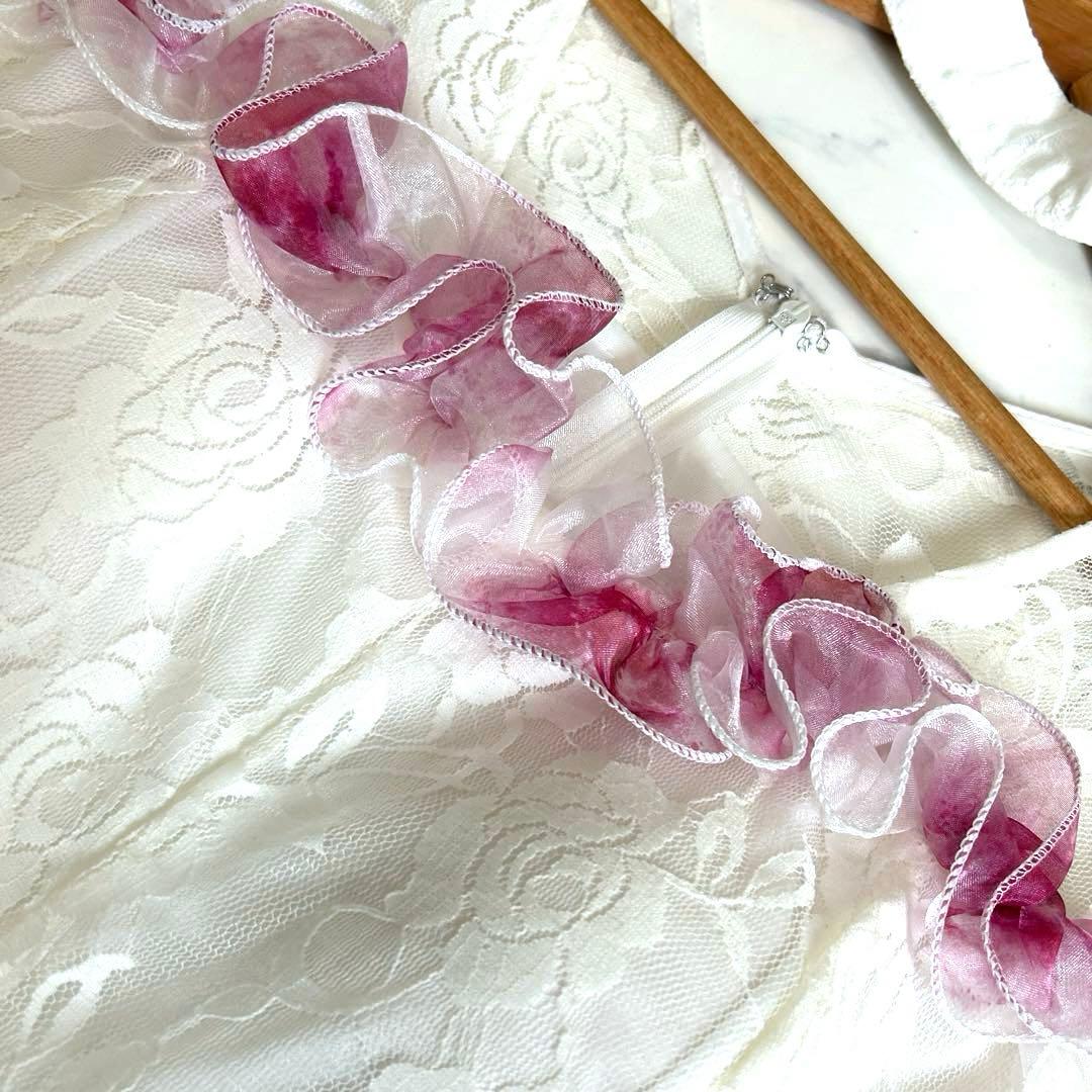 Leirena レイリーナ 社交ダンスドレス チョーカー オーガンジー 薔薇柄